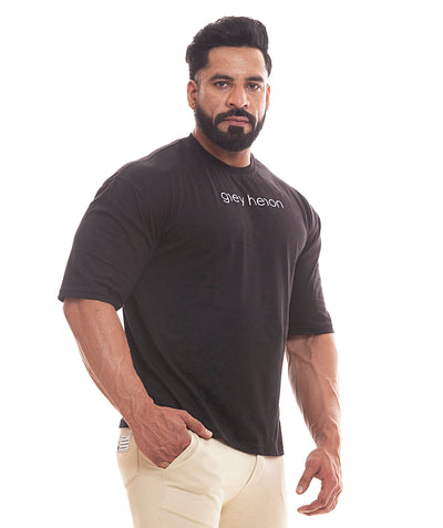Muscle Daddy Off Shoulder T-Shirt - Black
